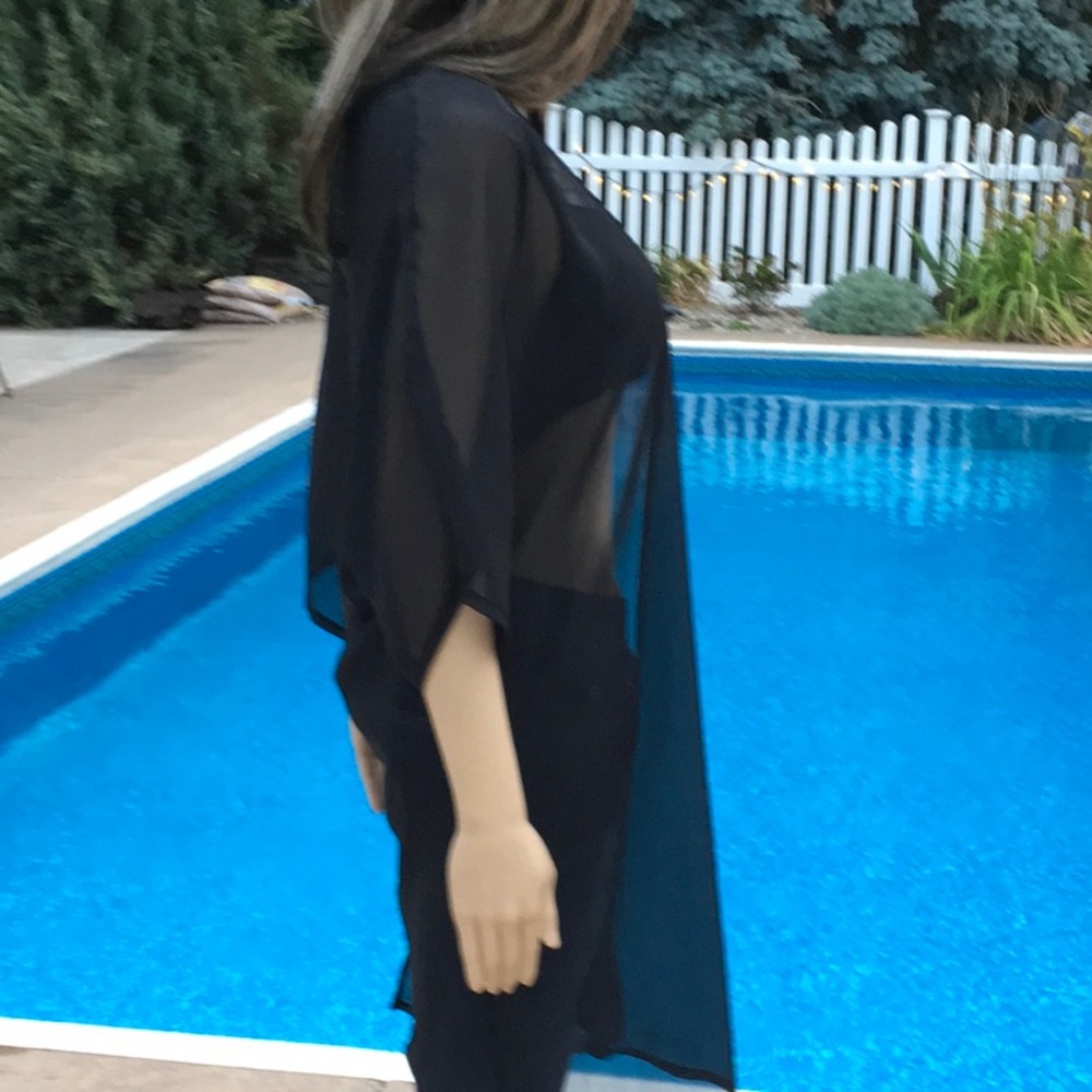 LACE BACK SHEER KIMONO - Picture 5 of 8